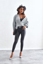 Load image into Gallery viewer, Short gray V-neck sweater 3218450 - foxberryparkproducts
