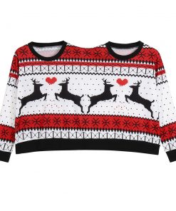 Christmas Couples Sweater - Two Person Ugly Sweater - foxberryparkproducts