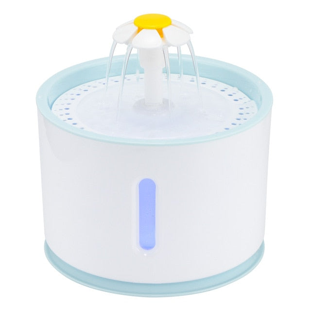 2.4L Automatic Pet Cat Water Fountain with LED Electric USB r - foxberryparkproducts