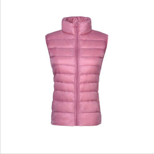 New Women Sleeveless Women's Ultra Light Down Vests Slim Jacket Girl Gilet Plus Lightweight Windproof Warm Waistcoat - foxberryparkproducts