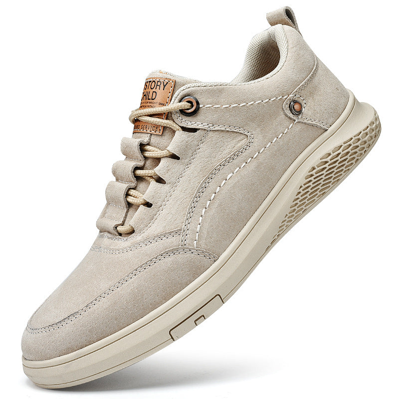 Men's Sewing Men's Suede Leather Shoes Versatile Outdoor Fashion Shoes - foxberryparkproducts