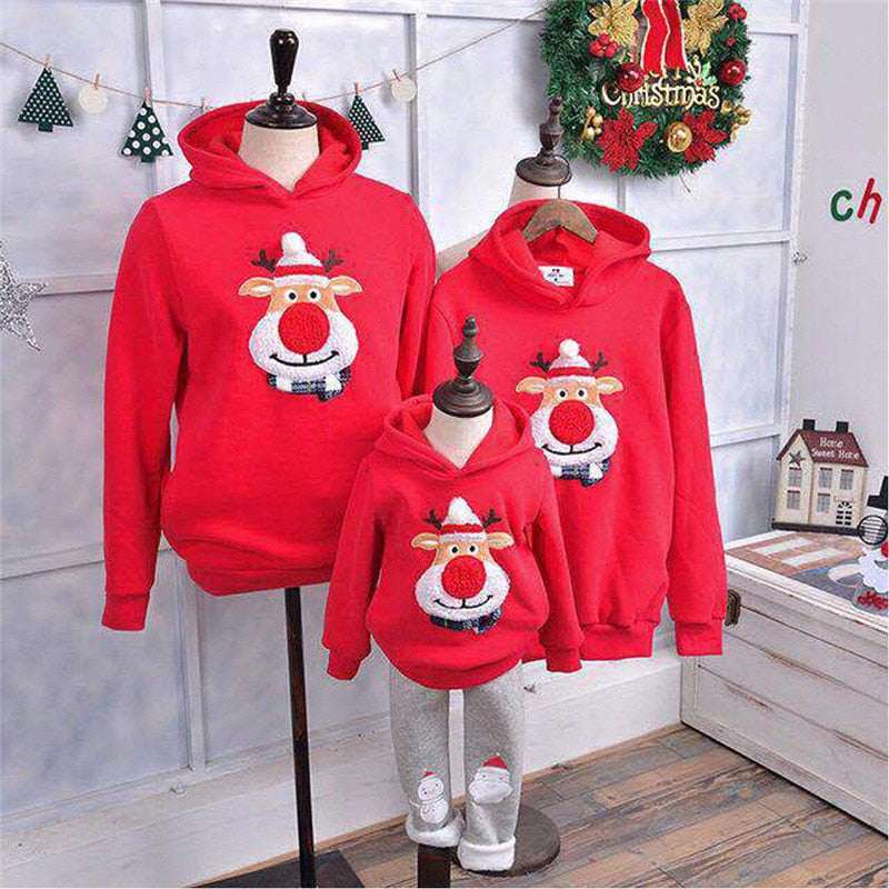 Christmas Family Matching Hoodie Pullover Sweatshirt Jumper - foxberryparkproducts