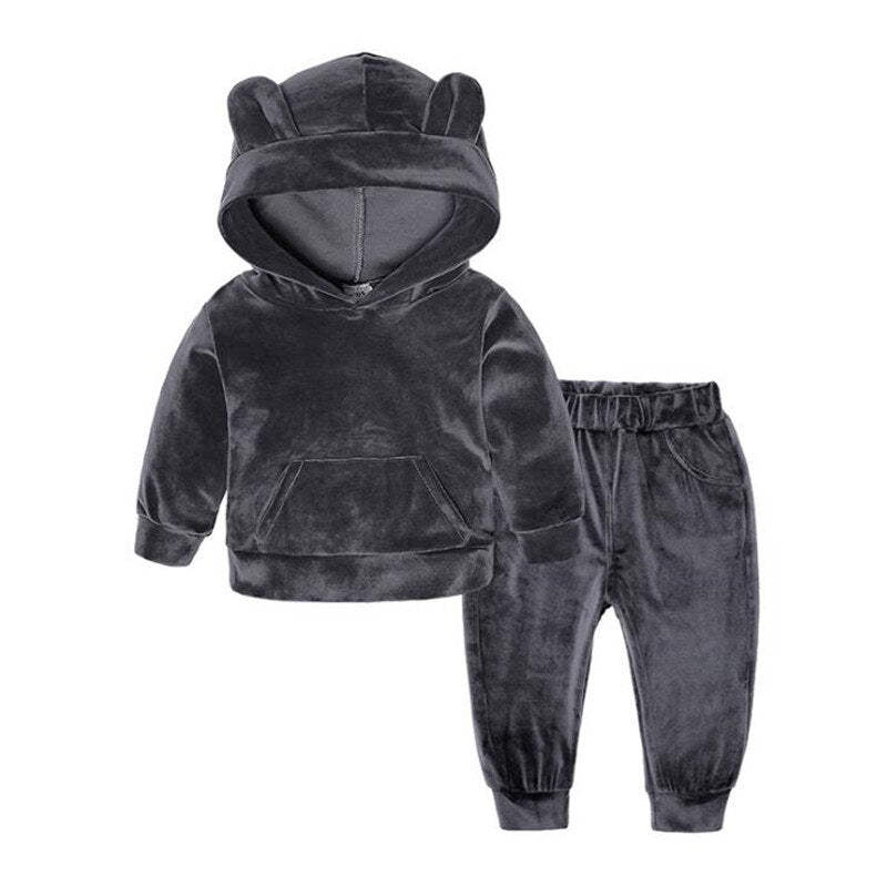Sport Suit Children Clothing Sets Boys Girls Outfits Winter Gold Velvet Tracksuit Autumn Boy Clothes 1 2 3 4 5 6 7 8 Years - foxberryparkproducts