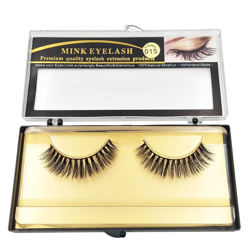 Natural Eyelashes 100%  Lightweight Mink Eyelashes Wispy / Volume Lashes - foxberryparkproducts