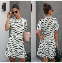 Load image into Gallery viewer, Summer Fashion Polka Dot Occidental Style Womens Dress
