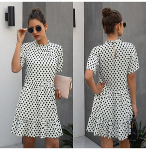 Summer Fashion Polka Dot Occidental Style Womens Dress