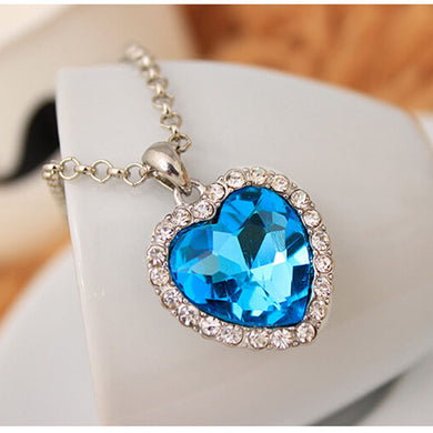 Crystal Pendant Heart Necklace - foxberryparkproducts