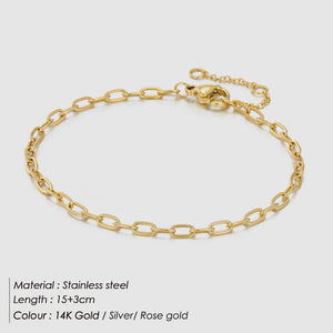 Bracelet for Women Curb Cuban Link Chain Stainless Steel Womens Bracelets Chains Davieslee Jewelry - foxberryparkproducts
