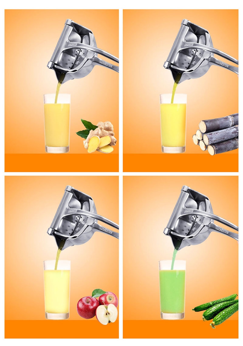 Manual Juicer Pomegranate Juice Squeezer Pressure Lemon Sugar Cane Juice Kitchen Aluminum Alloy Fruit Tool Orange Hand-Pressure - foxberryparkproducts