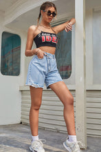 Load image into Gallery viewer, Buttoned Raw Hem Denim Shorts
