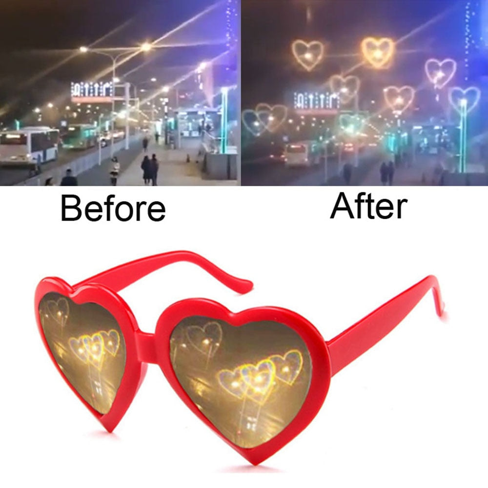 Love Heart Shaped Effects Glasses - foxberryparkproducts