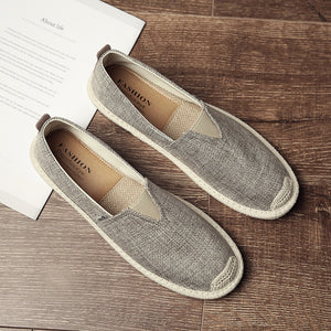 Breathable Linen Canvas Shoes For Men - foxberryparkproducts