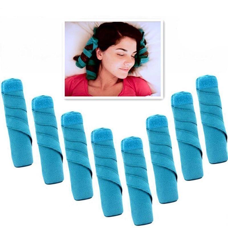 8pcs Hair Rollers Sleep Styler Kit Long Cotton Curlers - foxberryparkproducts