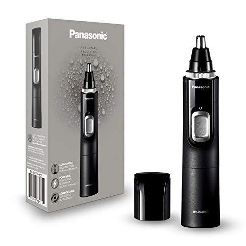 Panasonic Men’s Ear and Nose Hair Trimmer with Vacuum Cleaning System – Wet Dry Hypoallergenic High-Performance Dual Edge Blade - ER-GN70-K (Black) - foxberryparkproducts