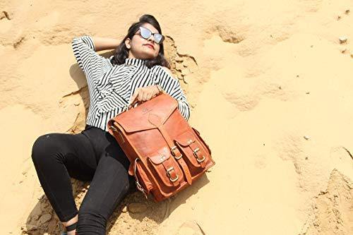Leather Messenger Bag Briefcase Satchel - 2-in-1 Rucksack and Courier Bag, Fits 15-inch MacBook Crossbody or On Your Back - Handmade 15” Laptop, iPad - Rich Patina Improves with Age - Men or Women - foxberryparkproducts