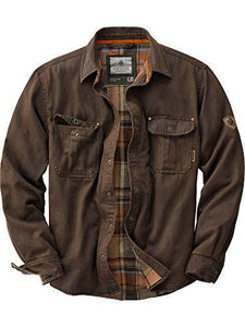 Legendary Whitetails Men's Journeyman Rugged Shirt Jacket Tobacco Large - foxberryparkproducts
