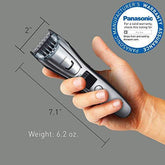 Panasonic Multigroom Beard Trimmer Kit For Face, Head, Body Hair Styling and Grooming, 39 Quick-Adjust Dial Trim Settings, Cordless/Cord, – ER-GB80-S, Silver - foxberryparkproducts