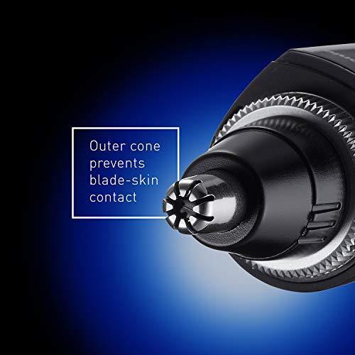 Panasonic Men’s Ear and Nose Hair Trimmer with Vacuum Cleaning System – Wet Dry Hypoallergenic High-Performance Dual Edge Blade - ER-GN70-K (Black) - foxberryparkproducts