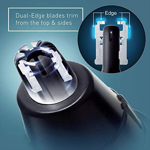 Panasonic Men’s Ear and Nose Hair Trimmer with Vacuum Cleaning System – Wet Dry Hypoallergenic High-Performance Dual Edge Blade - ER-GN70-K (Black) - foxberryparkproducts