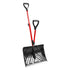 Snow Joe SJ-SHLV01-RED Shovelution Strain-Reducing Snow Shovel | 18-Inch | Spring Assisted Handle (Red) - foxberryparkproducts