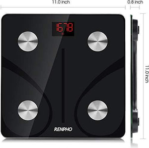 RENPHO Bluetooth Body Fat Scale Smart BMI Scale Digital Bathroom Wireless Weight Scale, Body Composition Analyzer with Smartphone App 396 lbs - foxberryparkproducts