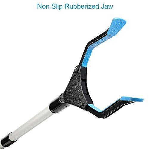 Reacher Grabber Tool, 32" Foldable Grabber Reacher for Elderly, Lightweight Extra Long Handy Trash Claw Grabber, Reaching Assist Tool for Trash Pick Up, Nabber, Litter Picker, Arm Extension (Blue) - foxberryparkproducts