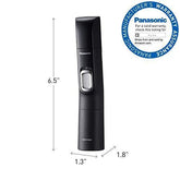 Panasonic Men’s Ear and Nose Hair Trimmer with Vacuum Cleaning System – Wet Dry Hypoallergenic High-Performance Dual Edge Blade - ER-GN70-K (Black) - foxberryparkproducts
