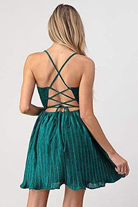 Minuet Women's Metallic Glitter Cocktail Dress - foxberryparkproducts