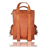 Leather Messenger Bag Briefcase Satchel - 2-in-1 Rucksack and Courier Bag, Fits 15-inch MacBook Crossbody or On Your Back - Handmade 15” Laptop, iPad - Rich Patina Improves with Age - Men or Women - foxberryparkproducts