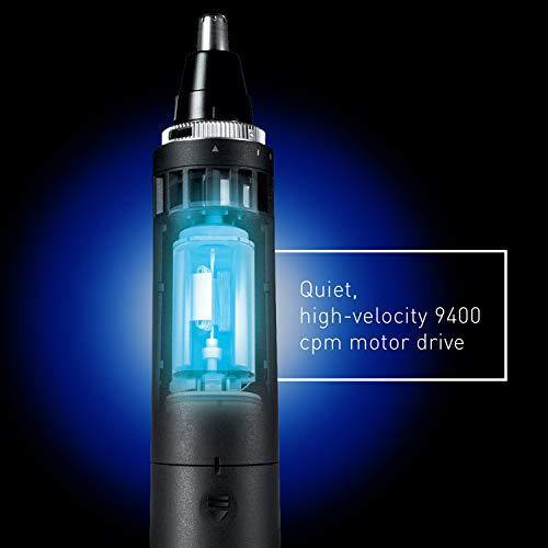 Panasonic Men’s Ear and Nose Hair Trimmer with Vacuum Cleaning System – Wet Dry Hypoallergenic High-Performance Dual Edge Blade - ER-GN70-K (Black) - foxberryparkproducts