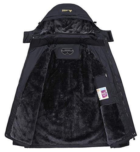 MOERDENG Men's Waterproof Ski Jacket Warm Winter Snow Coat Mountain Windbreaker Hooded Raincoat - foxberryparkproducts