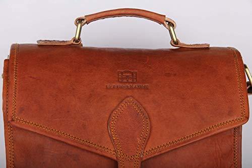 Leather Messenger Bag Briefcase Satchel - 2-in-1 Rucksack and Courier Bag, Fits 15-inch MacBook Crossbody or On Your Back - Handmade 15” Laptop, iPad - Rich Patina Improves with Age - Men or Women - foxberryparkproducts
