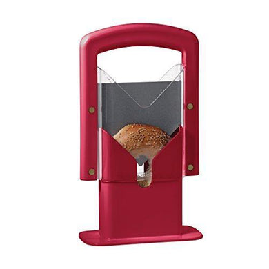 Hoan The Original Bagel Guillotine Universal Slicer, 9.25-Inch, Red - foxberryparkproducts