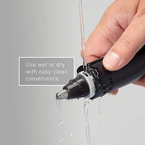 Panasonic Men’s Ear and Nose Hair Trimmer with Vacuum Cleaning System – Wet Dry Hypoallergenic High-Performance Dual Edge Blade - ER-GN70-K (Black) - foxberryparkproducts