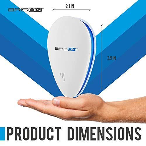 BRISON Ultrasonic Pest Repeller - Eco-Friendly & Pet Sаfe & Wall Plug-in - Pest Repeller Prevents & Drives Away Mice Rats Spiders Roaches Mosquitoes Ants Snakes Rodent – Silent - Night Light 1 Pack - foxberryparkproducts