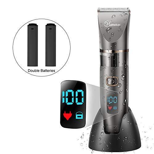 Hatteker Mens Beard Trimmer Cordless Hair Trimmer Hair Clipper Detail Trimmer 3 In 1 for Men Hair Cutting Kit Men&