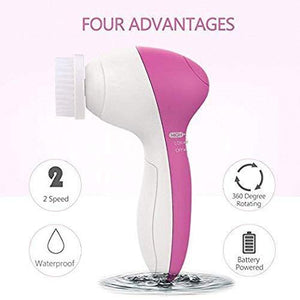 PIXNOR Facial Cleansing Brush [Newest 2020], Waterproof Face Spin Brush with 7 Brush Heads for Deep Cleansing, Gentle Exfoliating, Removing Blackhead, Massaging - foxberryparkproducts