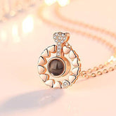 Meangel Love Heart Necklace Necklace for Women 100 Languages I Love You Memory Necklace Best Gift for Her - foxberryparkproducts