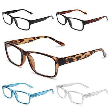 Gaoye 5-Pack Reading Glasses Blue Light Blocking,Spring Hinge Readers for Women Men Anti Glare Filter Lightweight Eyeglasses - foxberryparkproducts