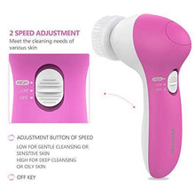 Load image into Gallery viewer, PIXNOR Facial Cleansing Brush [Newest 2020], Waterproof Face Spin Brush with 7 Brush Heads for Deep Cleansing, Gentle Exfoliating, Removing Blackhead, Massaging - foxberryparkproducts
