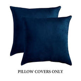MIULEE Pack of 2, Velvet Soft Solid Decorative Square Throw Pillow Covers Set Cushion Case for Sofa Bedroom Car 18 x 18 Inch 45 x 45 cm - foxberryparkproducts