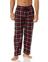Load image into Gallery viewer, Varsity Men&#39;s Micro Fleece Sleep Pant and Crewneck Jersey Shirt Set, Red/Plaid, 2X-Large - foxberryparkproducts

