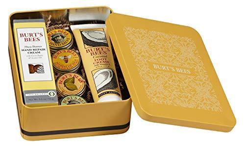 Burt's Bees Classics Gift Set, 6 Products in Giftable Tin – Cuticle Cream, Hand Salve, Lip Balm, Res-Q Ointment, Hand Repair Cream and Foot Cream - foxberryparkproducts