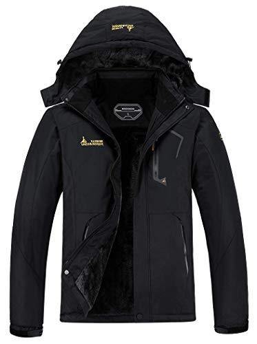 MOERDENG Men's Waterproof Ski Jacket Warm Winter Snow Coat Mountain Windbreaker Hooded Raincoat - foxberryparkproducts