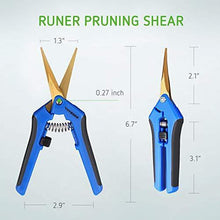 Load image into Gallery viewer, VIVOSUN 2-Pack Gardening Pruning Shear with Titanium Coated Curved Precision Blades - foxberryparkproducts
