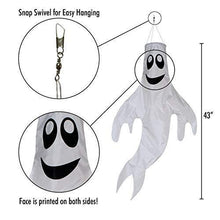 Load image into Gallery viewer, In the Breeze Large 43 inch Ghost Windsock Halloween Hanging Decoration - foxberryparkproducts
