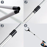 Reacher Grabber Tool, 32" Foldable Grabber Reacher for Elderly, Lightweight Extra Long Handy Trash Claw Grabber, Reaching Assist Tool for Trash Pick Up, Nabber, Litter Picker, Arm Extension (Blue) - foxberryparkproducts