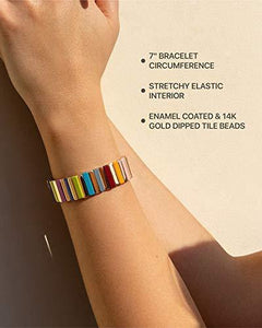 Bracelet  Beautiful  Unique Enamel Tile  Design         ID A114 - 1160 - foxberryparkproducts