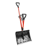 Snow Joe SJ-SHLV01-RED Shovelution Strain-Reducing Snow Shovel | 18-Inch | Spring Assisted Handle (Red) - foxberryparkproducts