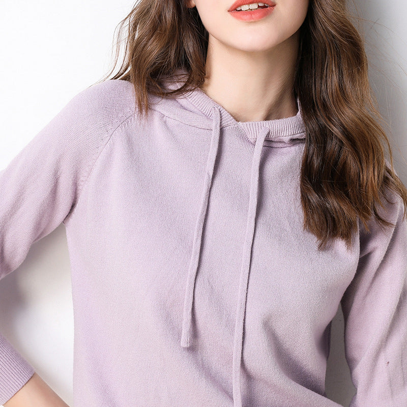 Women's sweaters thin section loose sweater hooded sweater - foxberryparkproducts